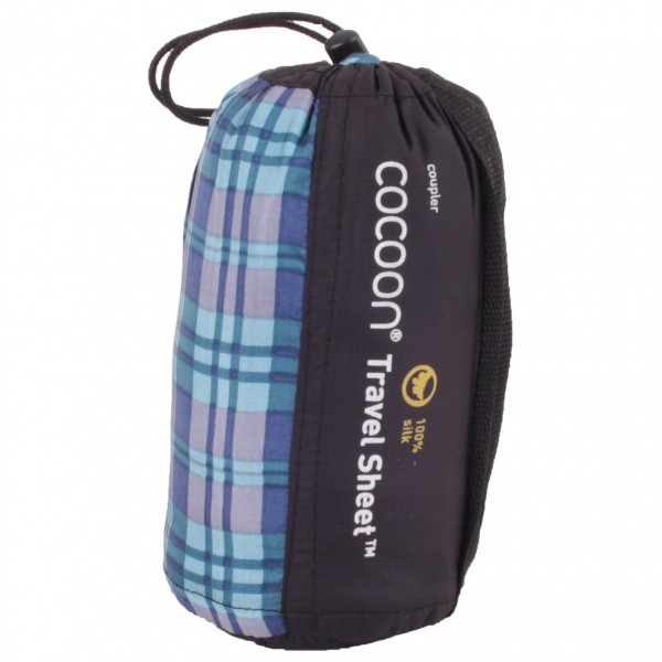 Cocoon - Travelsheet Coupler Silk - Reiseschlafsack Gr 220 x 83 cm grau