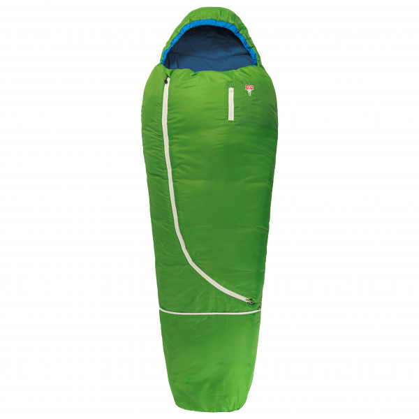 Grüezi Bag - Biopod Wolle Kids World Traveller - Kinderschlafsack Gr bis 170 cm Körpergröße - 140-190 x 65 x 45 cm grün