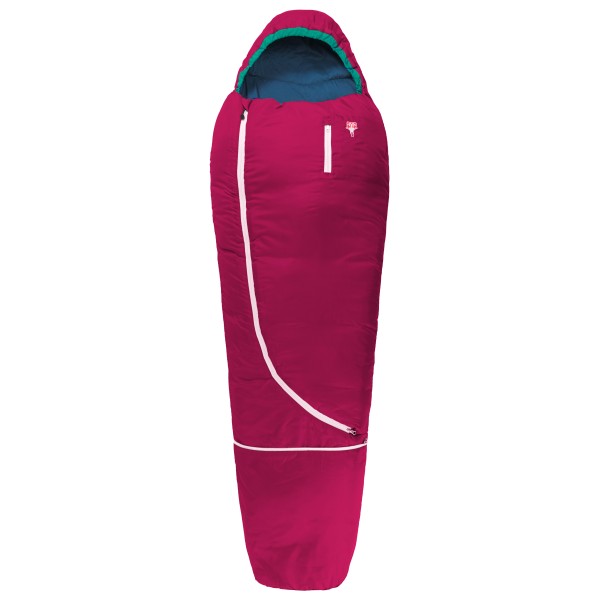 Grüezi Bag - Biopod Wolle Kids World Traveller - Kinderschlafsack Gr bis 170 cm Körpergröße - 140-190 x 65 x 45 cm rosa