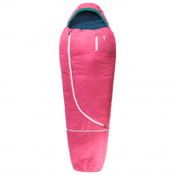 Grüezi Bag - Biopod Wolle Kids World Traveller - Kinderschlafsack Gr bis 170 cm Körpergröße - 140-190 x 65 x 45 cm blau;grün;rosa