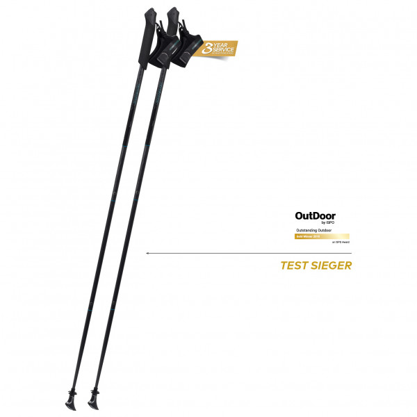 Komperdell - Traveller FXP - Nordic Walking Stöcke Gr 125 cm schwarz