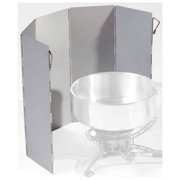 Origin Outdoors - Alu Windschutz Faltbar Gr 49 x 26 cm metallic