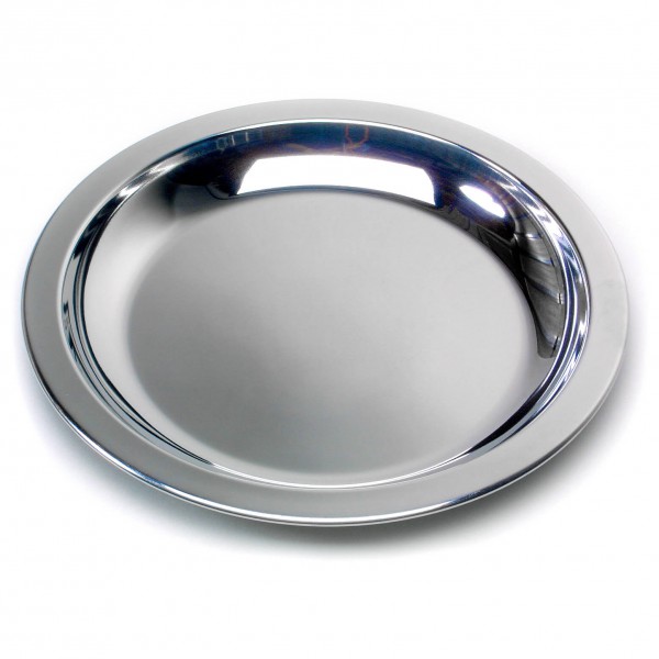 Basic Nature - Edelstahlteller Gr Flach grau