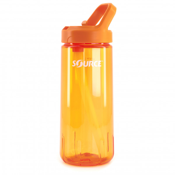 Source - New Act Tritan Single Wall Mit Trinkhalm - Trinkflasche Gr 0,7 l orange