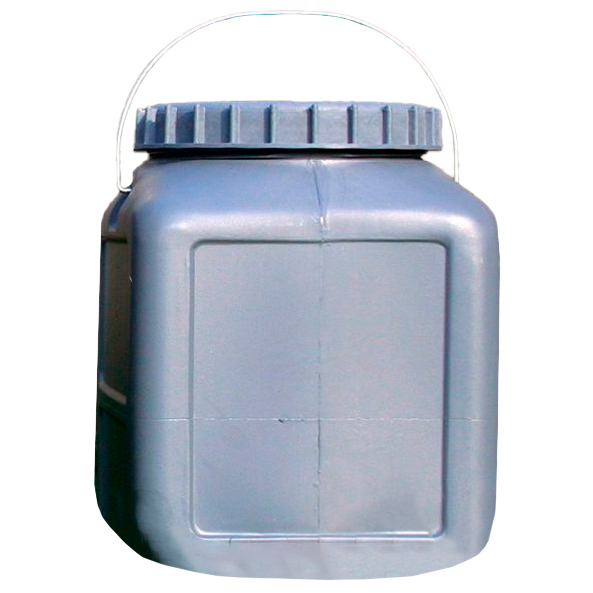 Basic Nature - Eckige Weithalstonne - Wasserträger Gr 20 l grau