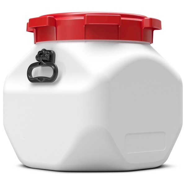 Basic Nature - Weithalstonne Eckig - Wasserträger Gr 40 l grau/weiß