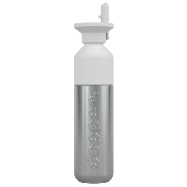 Dopper - Dopper Steel x Flip Straw - Trinkflasche Gr 490 ml grau