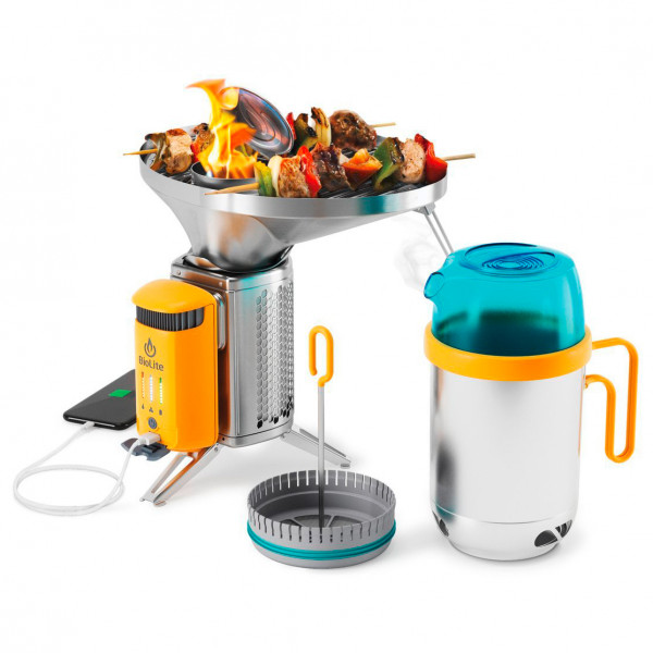 BioLite - CampStove Complete Cook Kit - Trockenbrennstoffkocher stainless steel /orange