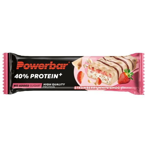 PowerBar - Protein 40% Crisp Low Sugar Strawb WhiteChoc - Recoveryriegel Gr 40 g strawberry /weiß