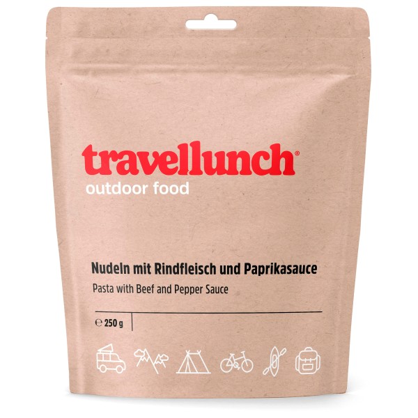 Travellunch - Nudeln mit Rindfleisch und Paprikasauce Gr 250 g