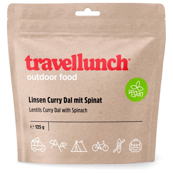 Travellunch - Linsen Curry Dal mit Spinat - vegan Gr 250 g