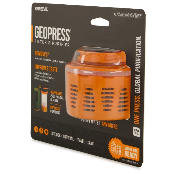 GRAYL - Geopress Purifier Ersatzfilterkartusche orange