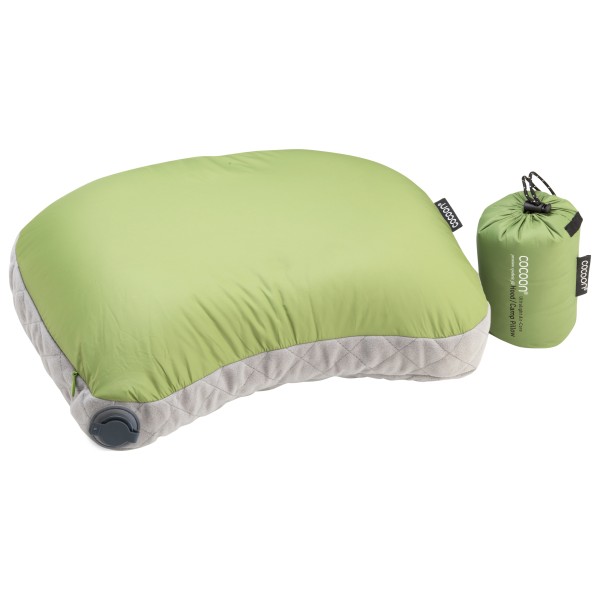 Cocoon - Air-Core Hood/Camp Pillow - Kissen Gr 28 x 37 cm wasabi /grau