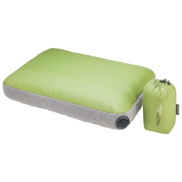 Cocoon - Air-Core Pillow Ultralight - Kissen Gr 28 x 38 cm wasabi /grau