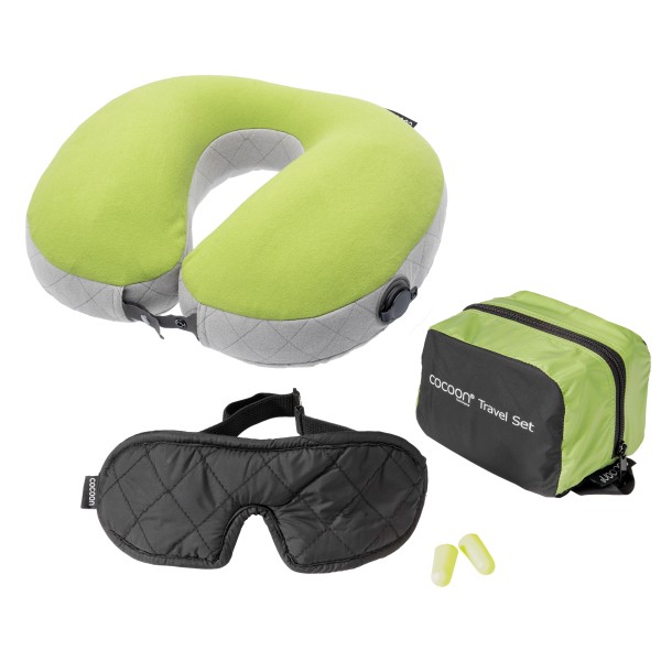 Cocoon - Travel Set 5 Pack - Kissen Gr 19 x 18 x 8 cm wasabi /schwarz