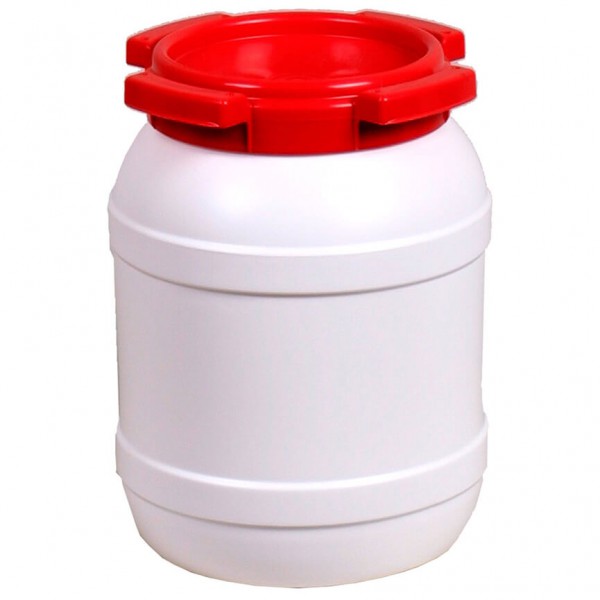 Basic Nature - Weithalstonne Rund - Schutzbox Gr 6,4 l grau/rot/weiß