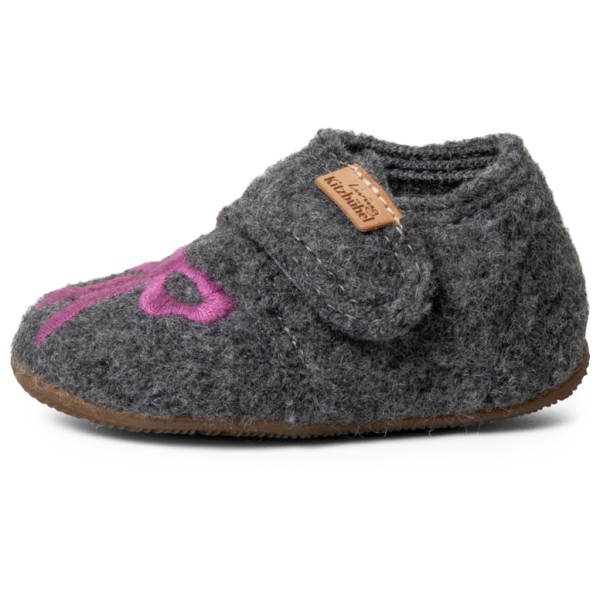 Living Kitzbühel - Kid's Mimi Masche Klettschuh - Hausschuhe Gr 28 grau