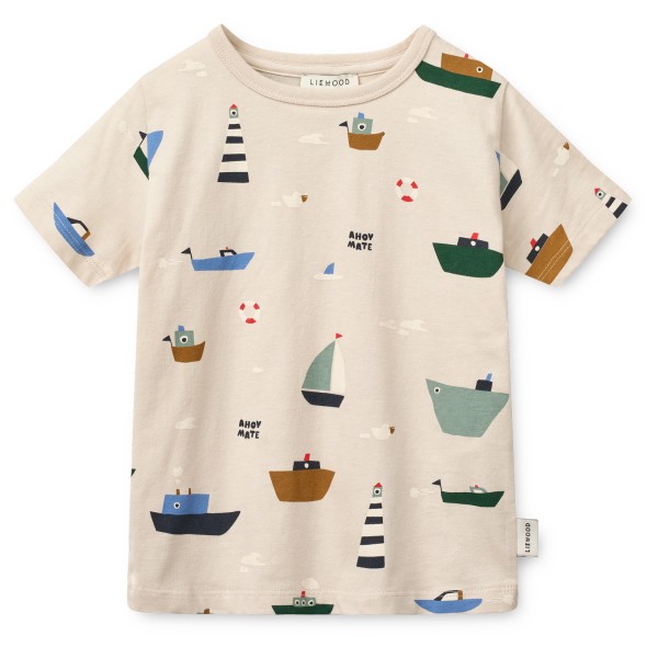 LIEWOOD - Kid's Apia Printed Shortsleeve T-Shirt - T-Shirt Gr 110-116 beige