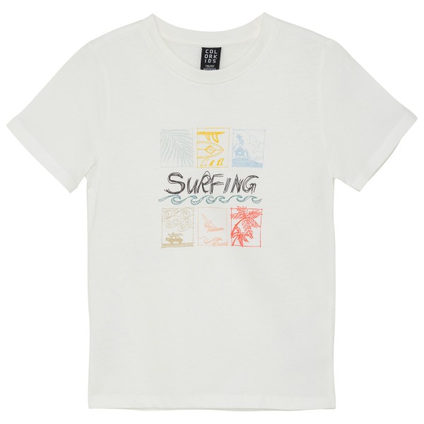 Color Kids - Kid's T-Shirt with Print S/S 742675 - T-Shirt Gr 128 weiß