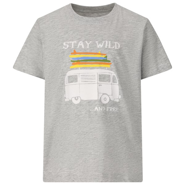 ZIG ZAG - Kid's Woodtown Melange S/S T-Shirt - T-Shirt Gr 104 grau