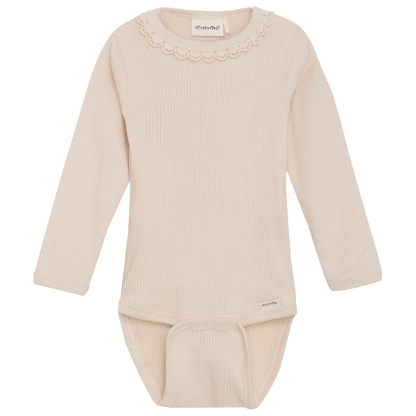 Minymo - Kid's Body L/S Rib - Alltagsunterwäsche Gr 56 beige