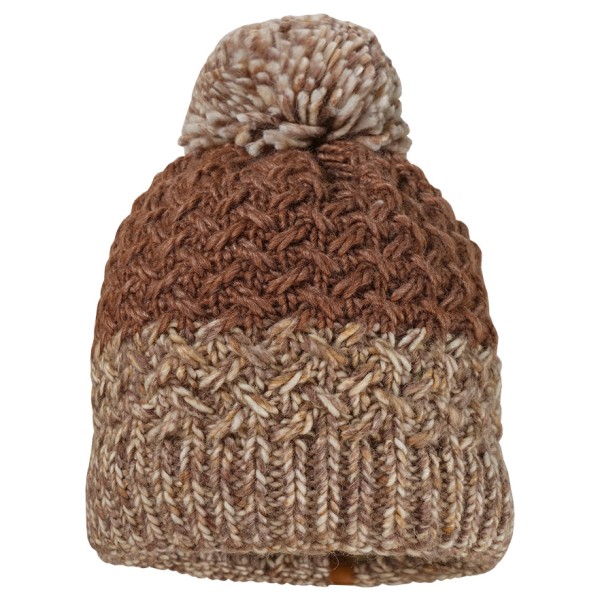 maximo - Boy-Mütze mit Pompon und Vollfutter - Mütze Gr 51 cm braun