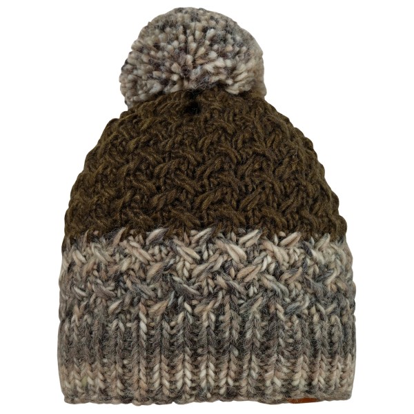 maximo - Boy-Mütze mit Pompon und Vollfutter - Mütze Gr 51 cm braun