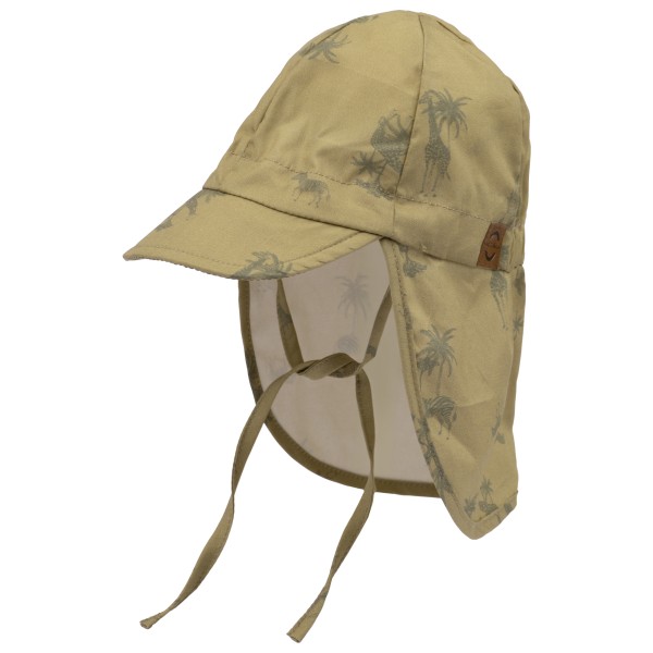 Mikk-Line - Kid's Summercap Long Neck AOP - Cap Gr 49 cm - 18-24 Months beige