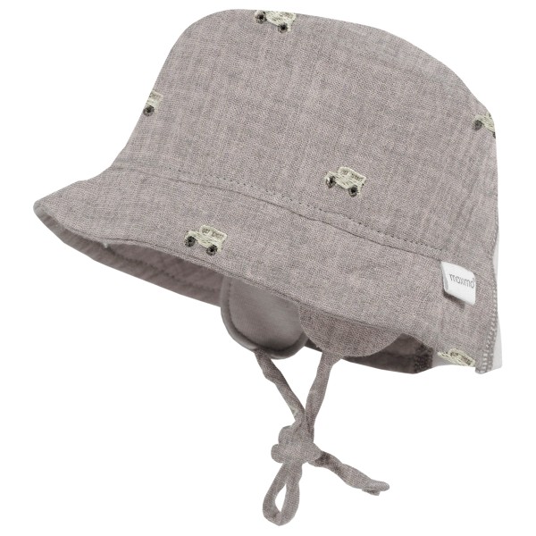 maximo - Baby's Hütchen Musselin Band Ohrenkl Futter - Hut Gr 43 cm grau