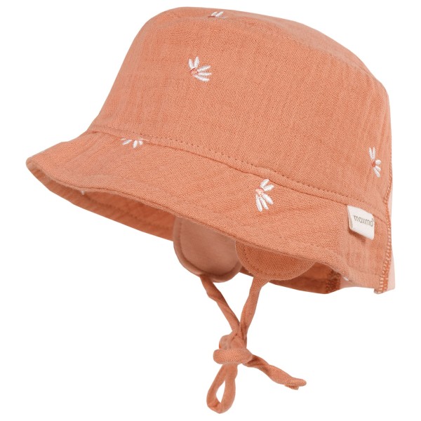 maximo - Baby's Hütchen Musselin Band Ohrenkl Futter - Hut Gr 41 cm;43 cm;45 cm grau;rosa