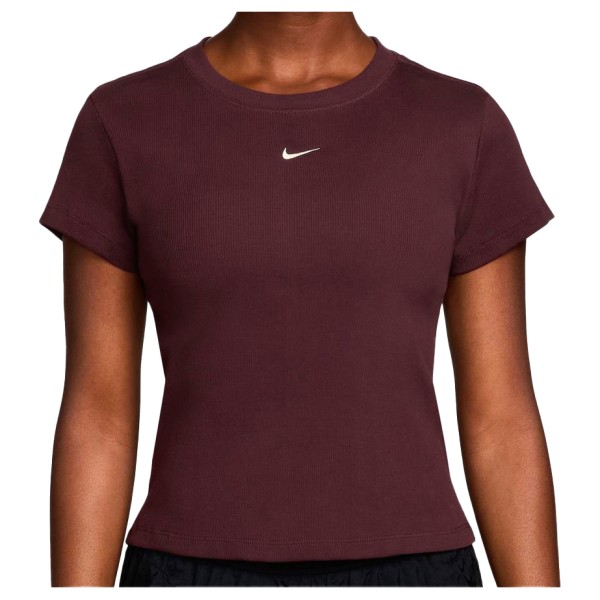 Nike - Women's Sportswear Tight Ribbed S/S T-Shirt - Funktionsshirt Gr L;M;S;XL;XS blau;braun;schwarz