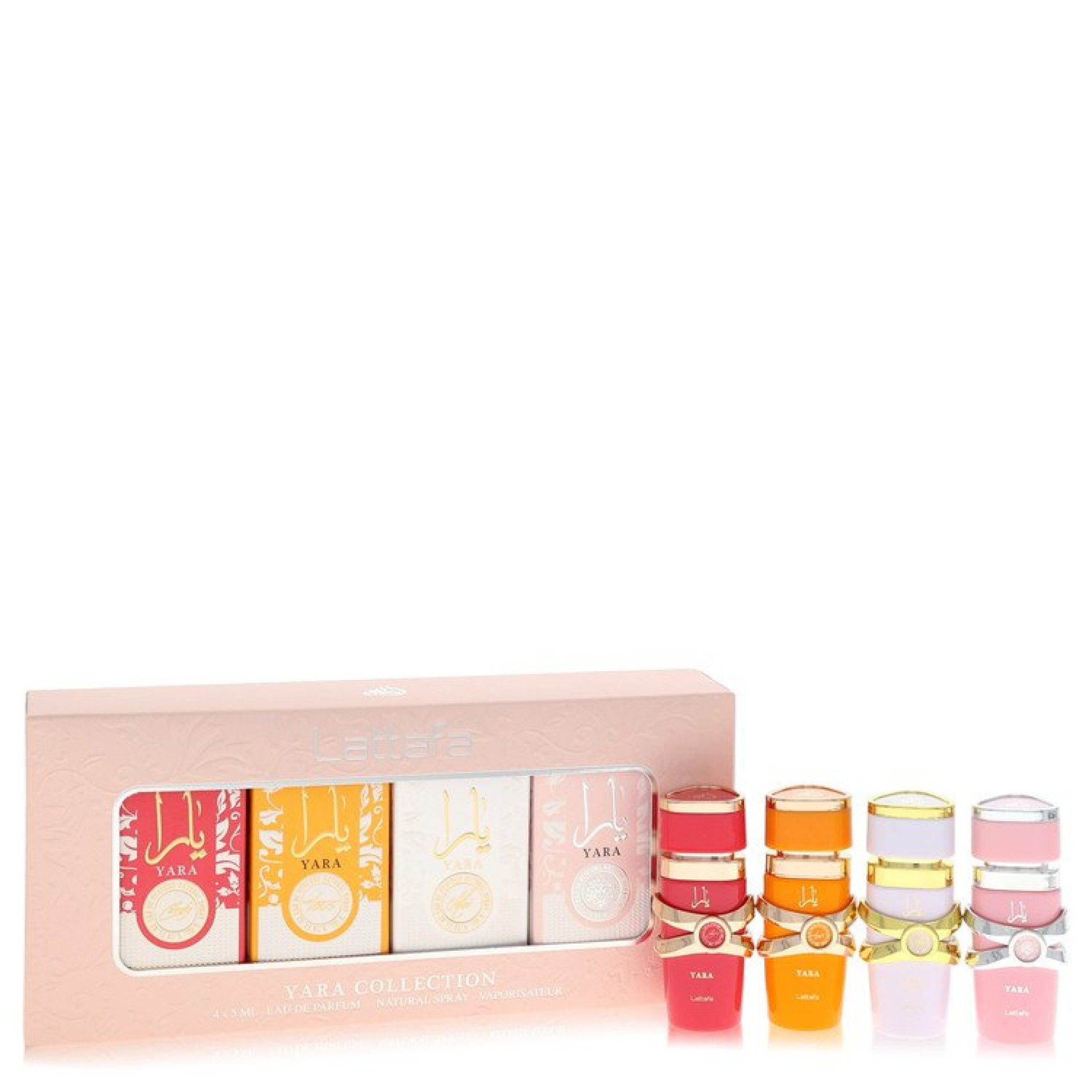 Lattafa Yara Gift Set -- Mini EDP Collection Set Contains Yara Candy, YaraTous, Yara Moi, Yara all sized 5 ml EDP