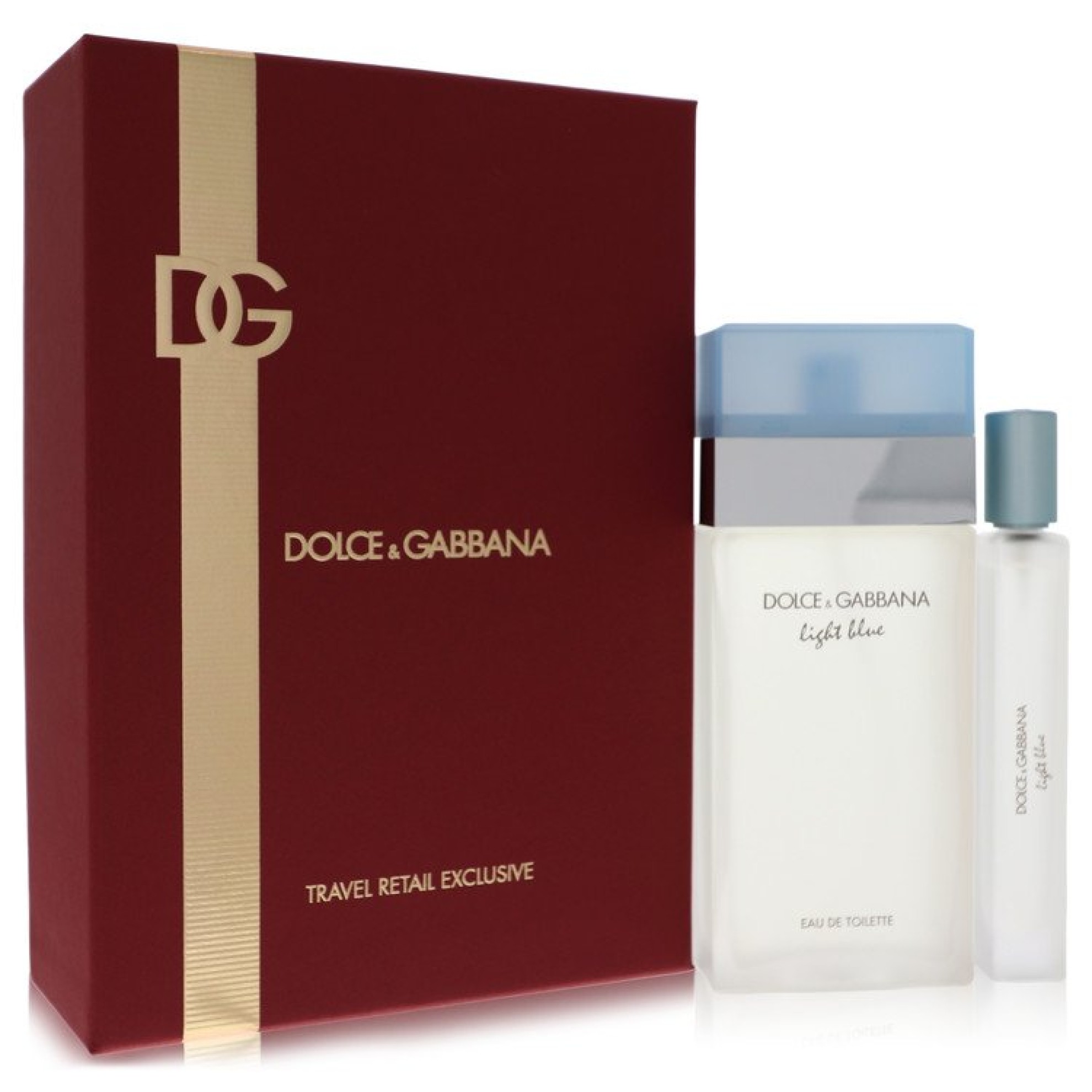 Dolce & Gabbana Light Blue Gift Set -- 101 ml Eau De Toilette Spray + 10 ml EDT Spray Travel Exclusive