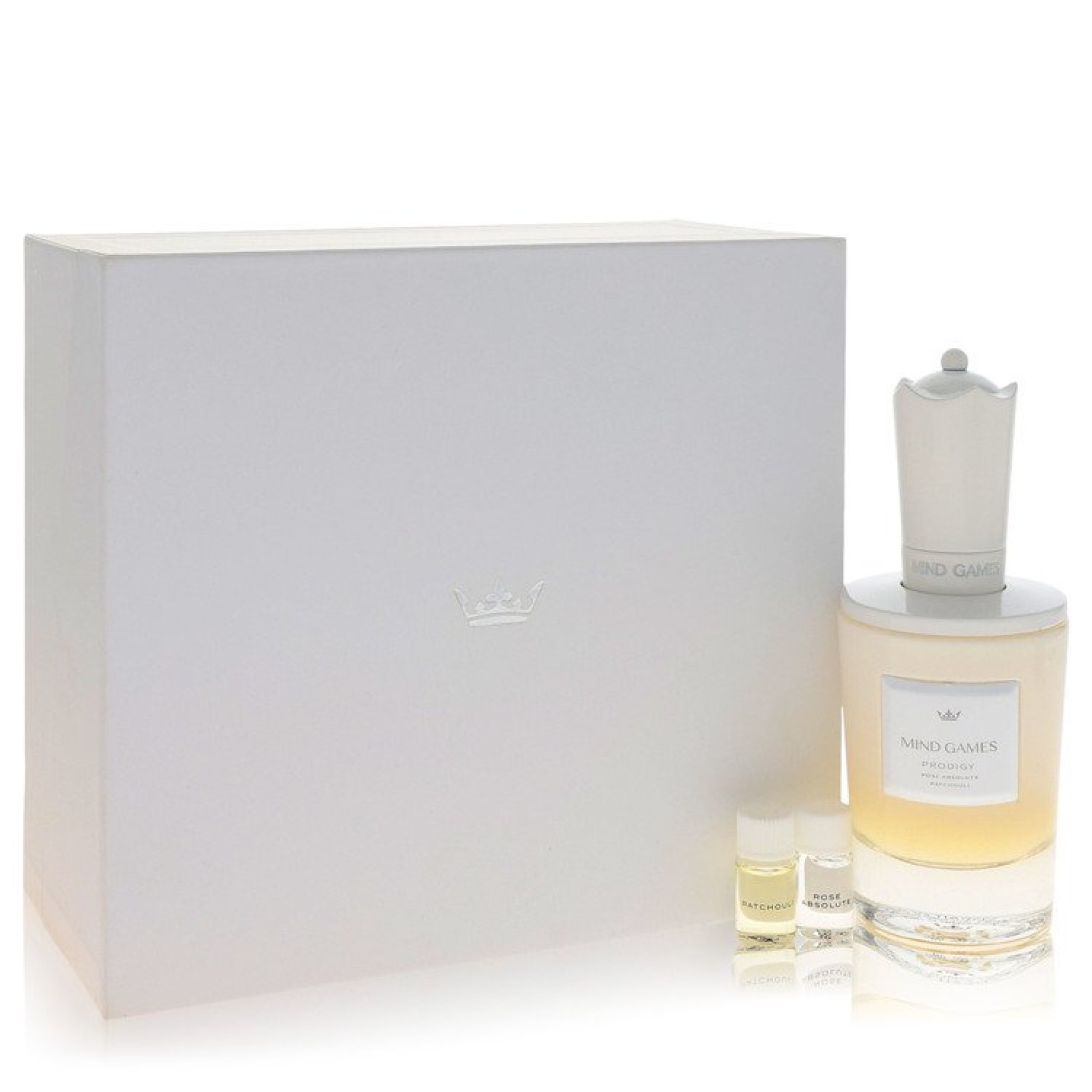Mind Games Prodigy Gift Set -- 3.4 Extrait De Parfum Spray + Two .10 Mini Extract + Testing papers