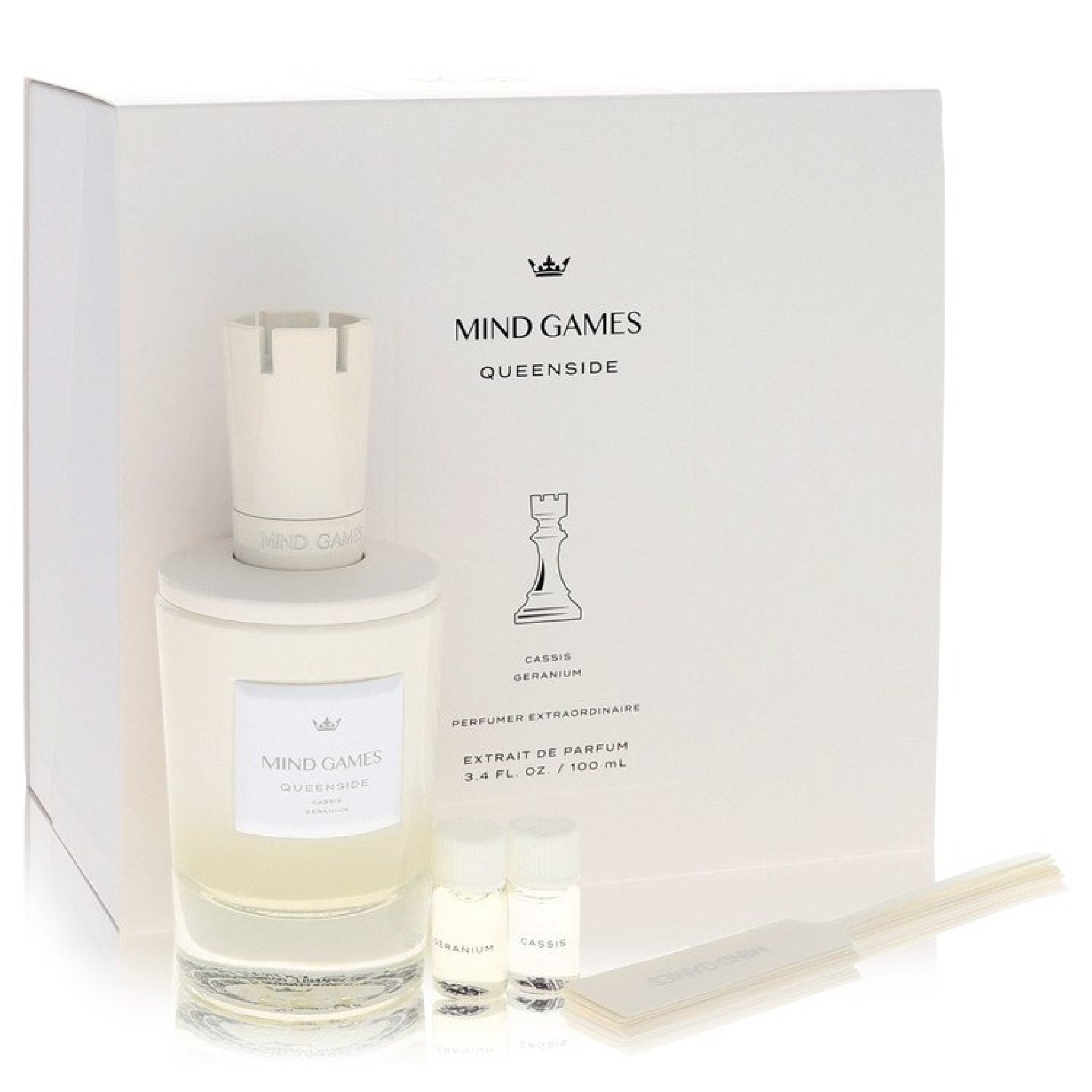 Mind Games Queenside Gift Set -- 101 ml Extrait De Parfum Spray + 2 x 0.10 Mini EDP + Testing Papers