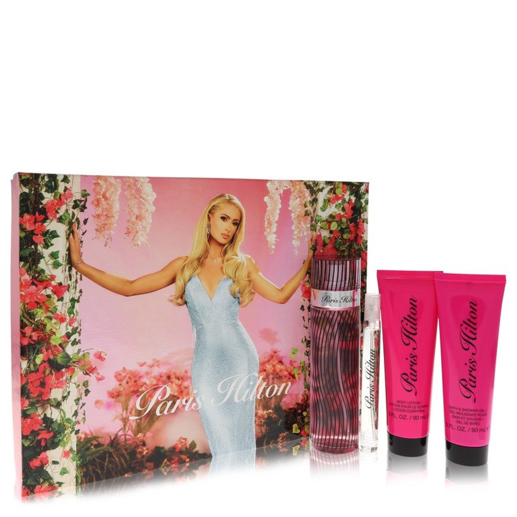 Paris Hilton Gift Set -- 101 ml Eau De Parfum Spray + 89 ml Body Lotion + 89 ml Shower Gel + 11 ml  Mini EDP Spray