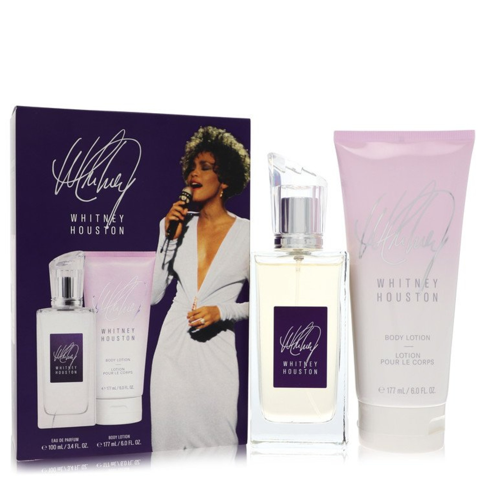Whitney Houston Gift Set -- 101 ml Eau De Parfum Spray + 199 ml Body Lotion